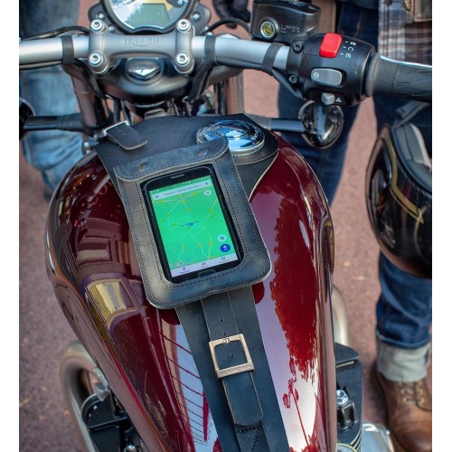ΔΕΡΜΑΤΙΝΗ ΘΗΚΗ GPS / SMARTPHONE  "DENVER" ΓΙΑ  BAGSTER TANK PANEL 