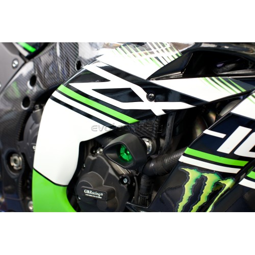 ΜΑΝΙΤΑΡΙΑ ΠΡΟΣΤΑΣΙΑΣ ΚΙΝΗΤΗΡΑ EVOTECH ANTI-SHOCK ΓΙΑ KAWASAKI ZX10R '16-'22 / Ninja SE  - Μαύρο/Ανθρακί