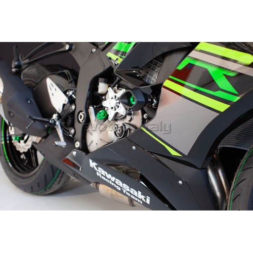 ΜΑΝΙΤΑΡΙΑ ΠΡΟΣΤΑΣΙΑΣ ΚΙΝΗΤΗΡΑ EVOTECH ANTI-SHOCK ΓΙΑ KAWASAKI ZX6R '19-'20 - Μαύρο/Πράσινο