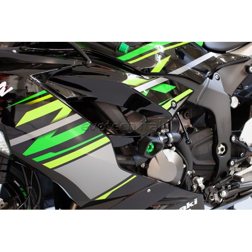 ΜΑΝΙΤΑΡΙΑ ΠΡΟΣΤΑΣΙΑΣ ΚΙΝΗΤΗΡΑ EVOTECH ANTI-SHOCK ΓΙΑ KAWASAKI ZX6R '19-'20 - Μαύρο/Ανθρακί
