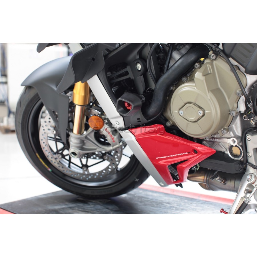 ΜΑΝΙΤΑΡΙΑ ΠΡΟΣΤΑΣΙΑΣ ΚΙΝΗΤΗΡΑ EVOTECH ANTI-SHOCK ΓΙΑ DUCATI STREETFIGHTER V4 S - Μαύρο/Πράσινο