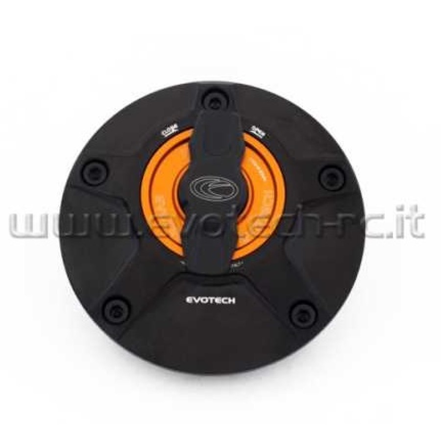 ΤΑΠΑ ΒΕΝΖΙΝΗΣ ΓΡΗΓΟΡΗΣ ΑΠΟΔΕΣΜΕΥΣΗΣ EVOTECH ΓΙΑ YAMAHA/DUCATI/MV AGUSTA  ΜΑΥΡΗ-ΠΟΡΤΟΚΑΛΙ