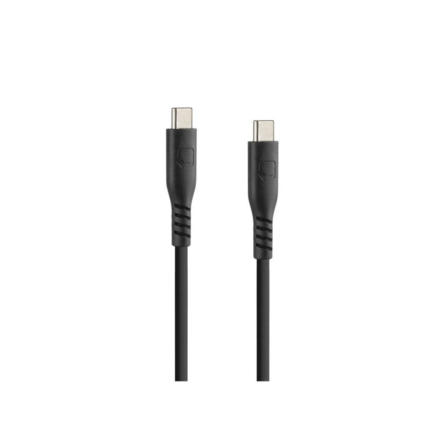 ΚΑΛΩΔΙΟ ΦΟΡΤΙΣΗΣ USB TYPE C > TYPE C 3000MA/60W (PD POWER DELIVERY) ΣΙΛΙΚΟΝΗΣ ΜΑΥΡΟ 60CM OPTILINE​​ LAMPA - 1 TEM.