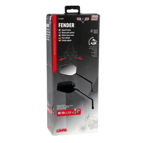 ΚΑΘΡΕΦΤΕΣ ΜΟΤΟ LAMPA FENDER M10X1,25 ΜΑΥΡΟΙ/CARBON 2 ΤΕΜ.